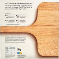 Pizza de pepperoni larga fermentación EROSKI, caja 360 g