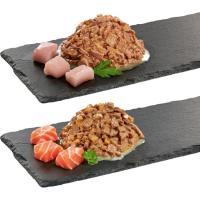 Alimento de pollo y salmón para gato POESIE DELICE, pack 6x85 g