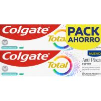 Dentífrico COLGATE TOTAL PLACA, pack 2x75 ml