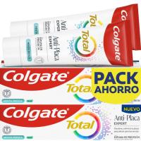 Dentífrico COLGATE TOTAL PLACA, pack 2x75 ml