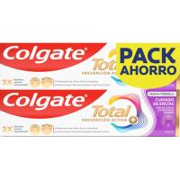 Dentífrico COLGATE TOTAL ENCÍAS, pack 2x75 ml