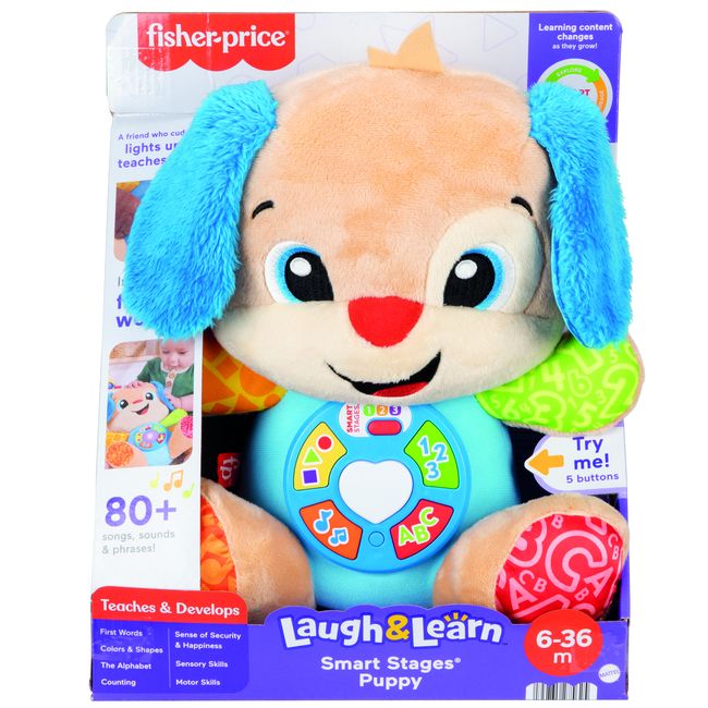 Peluche perrito Ríe y aprende, juguete musical edad rec:6-36 meses FISHER-PRICE