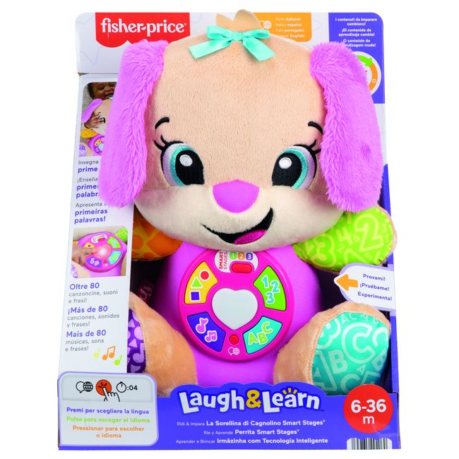 Peluche perrito Ríe y aprende, juguete musical edad rec:6-36 meses FISHER-PRICE