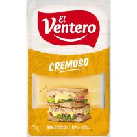 Queso cremoso EL VENTERO, lonchas, bandeja 120 g