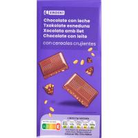 EROSKI esnedun txokolatea zereal kurruskariekin, tableta 100 g EROSKI esnedun txokolatea zereal kurruskariekin, tableta 100 g