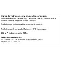 Carne de vieira con coral al vacío DELFIN, bolsa 200 g