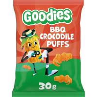 Snack crocodile puff barbacoa GOODIES, bolsa 30 g
