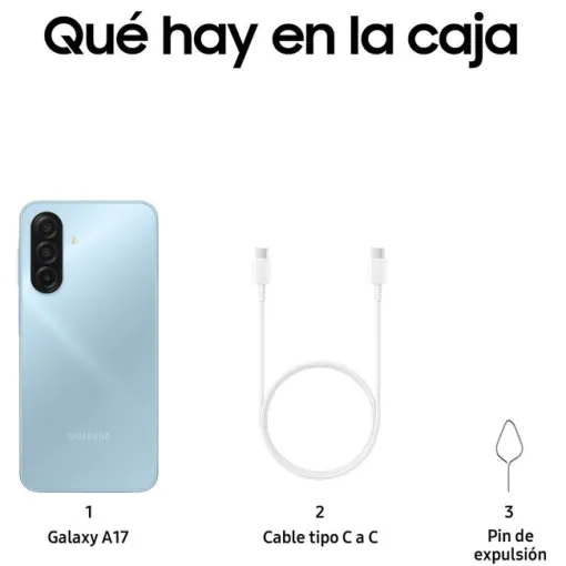 Smartphone libre azul 4/128 GB, Galaxy A17 SAMSUNG