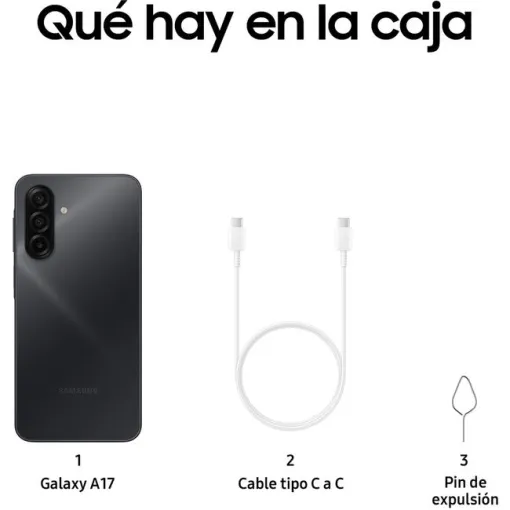 Smartphone libre, negro 8/256 GB, Galaxy A17 SAMSUNG