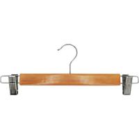 Percha de madera con pinzas metálicas para falda o pantalón, 1 ud