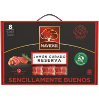 Maletín jamón reserva NAVIDUL, pack 8x80 g
