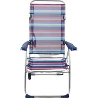 Silla Top Alta, 5 posiciones, aluminio y textilene, CT-114B R.VEGES, 91x63x105 cm