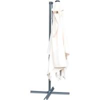 Sombrilla de jardin colgante en crudo, base en cruz incluida, Ø294x240 cm