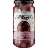 Aceitunas negras receta kalamata M.ACEITUNEROS, frasco 190 g
