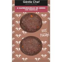 Burguer de cerdo con vegetales GËNTLE CHEF, sobre 2 uds