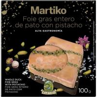 Foie gras entero de pato con pistacho MARTIKO, tarrina 100 g Foie gras entero de pato con pistacho MARTIKO, tarrina 100 g