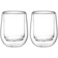 Vaso de borosilicato de doble pared, 180 ml JATA, set 2 uds