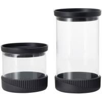 Bote de borosilicato apilable, de 500 ml y 1000 ml JATA, set 2 uds