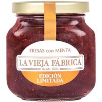 Mermelada de fresa-menta LA VIEJA FABRICA, frasco 280 g