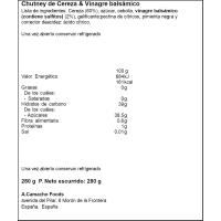 Salsa de cereza-vinagre balsámico LA VIEJA FÁBRICA, frasco 280 g