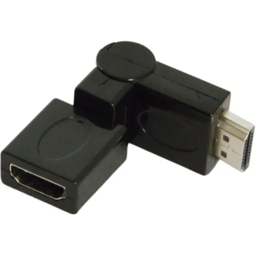 Adaptador Hdmi articulado hembra/macho - negro 360071 METRONIC