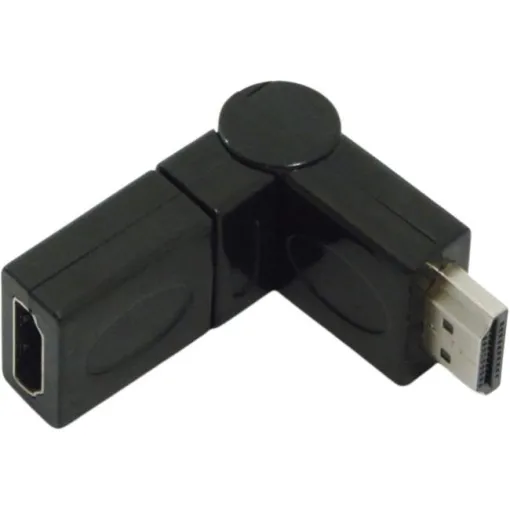 Adaptador Hdmi articulado hembra/macho - negro 360071 METRONIC