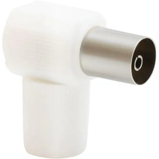 Toma acodada 9,52 mm - macho-blanco 338119 METRONIC
