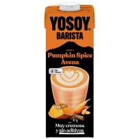 Bebida vegetal de avena c/ aroma de calabaza YOSOY, brik 1 litro Bebida vegetal de avena c/ aroma de calabaza YOSOY, brik 1 litro