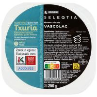Queso fresco Txuria EROSKI SELEQTIA, tarrina 250 g