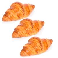 Croissant recto de mantequilla 23% EROSKI, 156 g, 3 uds Croissant recto de mantequilla 23% EROSKI, 156 g, 3 uds