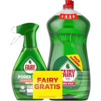 Lavavajillas a mano original + Spray antigrasa FAIRY, pack 1 ud