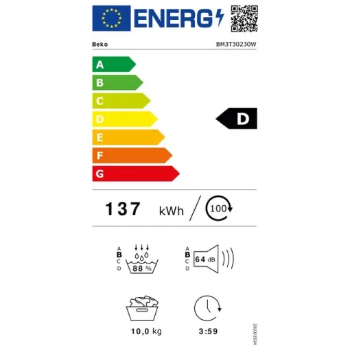 Secadora bomba de calor 10 kg BM3T30230W BEKO