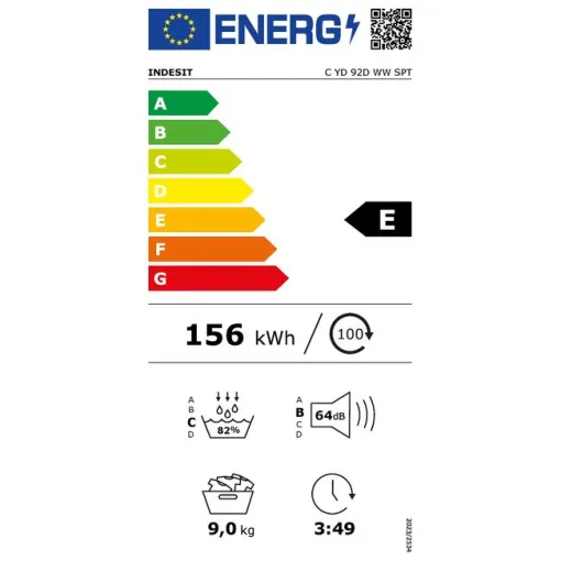 Secadora bomba de calor 9kg CYD92DWWSPT INDESIT