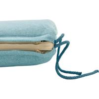 Cojín para tumbona con cordones en Azul Abany, 185x60x4 cm