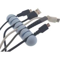 Ordenacables adhesivo 7 clips OSCA CONNECT, pack 2 uds