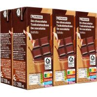 Batido de cacao EROSKI, pack 6x200 ml