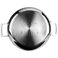 Sartén honda con 2 asas, acero inoxidable sin antiadherente Triply Natural IBILI, Ø28 cm