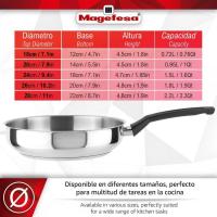 Sartén de acero inoxidable sin antiadherente MAGEFESA, Ø 28 cm