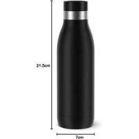 Botella termo hidratación negra Buldrop TEFAL, 500 ml