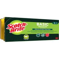 Estropajo basic fibra verde salvauñas SCOTCH-BRITE, pack 3 uds
