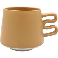 Taza amarilla con asa doble 350 ml KASA, 8,8x8x8 cm