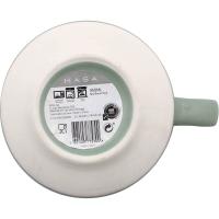 Taza verde con asa doble 350 ml KASA, 8,8x8x8 cm