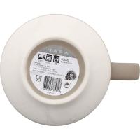 Taza marrón con asa doble 350 ml KASA, 8,8x8x8 cm