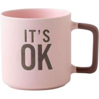 Taza rosa It's Ok 350 ml KASA, 8,8x7x8,4 cm