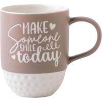 Taza gris base blanca Shake 540 ml KASA, 12,1x5,3x9,5 cm