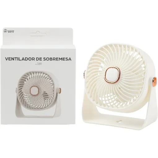 Ventilador mini de sobremesa 2,5W, 3 velocidades, carga por USB MS, 1 ud Ventilador mini de sobremesa 2,5W, 3 velocidades, carga por USB MS, 1 ud