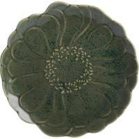 Plato redondo hoja verde KASA, 21,5x2,5x21,5cm