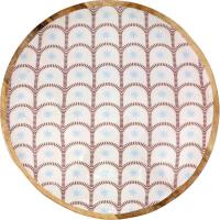 Plato de madera blanca con arcos KASA, 2x38x38cm