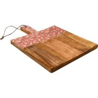 Tabla de madera con flores rosas KASA, 2x29x40cm