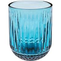 Vaso de vidrio tallado en azul, Lagoa KASA, 27cl